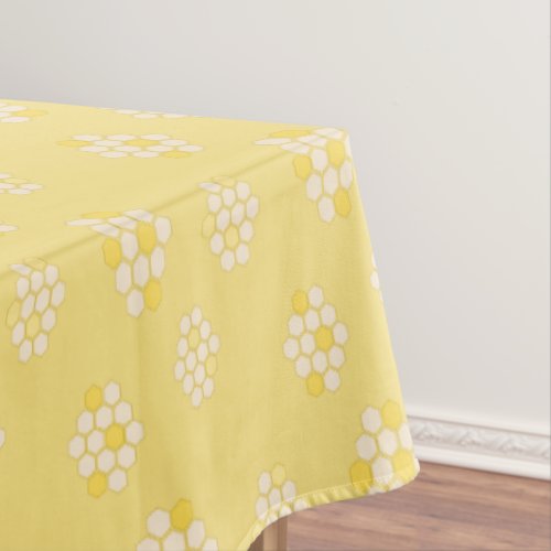 Elegant Pastel Yellow Honeycomb Baby Shower  Tablecloth