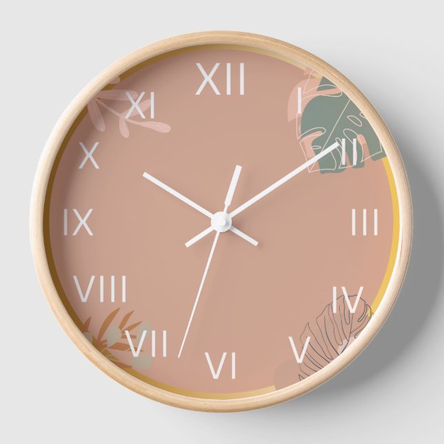 Elegant Pastell watch - timeless aesthetics Clock (Front)