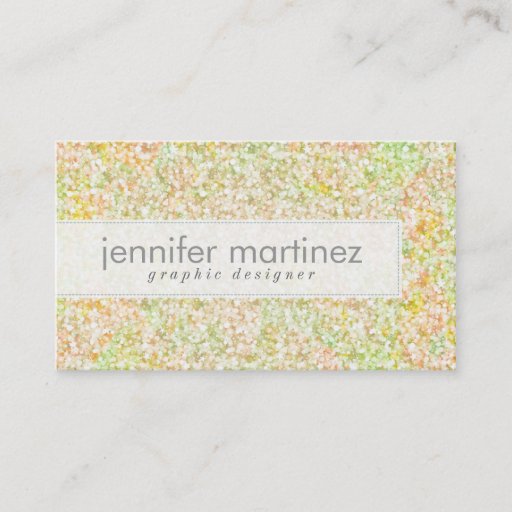 Customizable Elegant PastelTones Glitter & Sparkles- Business Card Template