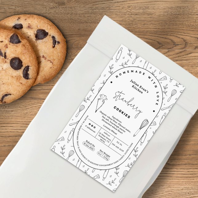 Elegant Pastry Baking Tools Cottage Law Label (Elegant Pastry Baking Tools Cottage Law Label)