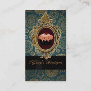 Elegant Pastry Chef Bakery Baker Cupcake Business Card by businesscardsdepot at Zazzle