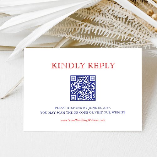 Elegant Patriotic 4th of July Wedding | QR Code