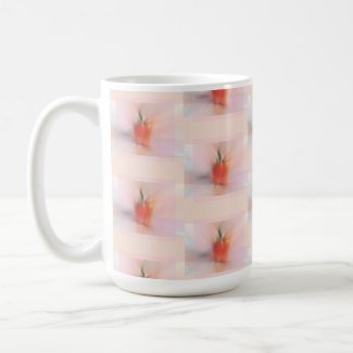 Elegant Pattern Abstract Red Peppers Peach Pink