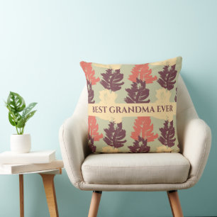 Elegant Pattern Best Grandma Ever Throw Pillow
