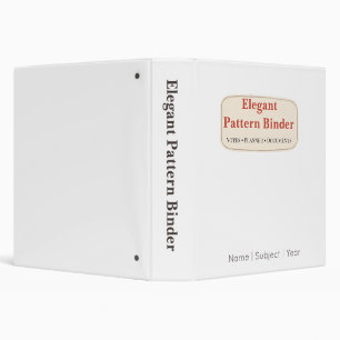 Elegant Pattern Binder Minimalist White Planner