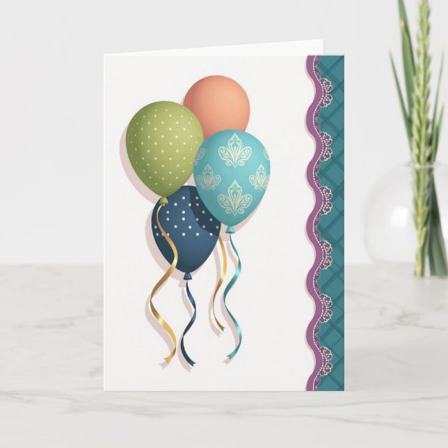 Elegant Pattern Birthday Card (Front)