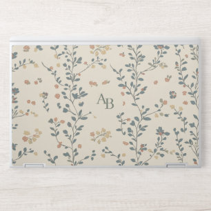 Elegant Pattern Gray Monogram HP Laptop Skin