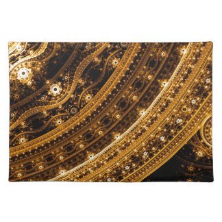 Elegant pattern of curves and beads placemat