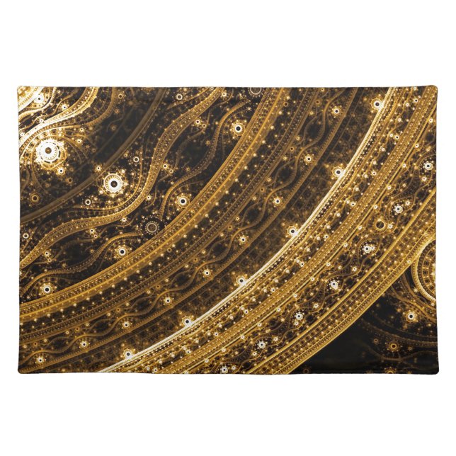 Elegant pattern of curves and beads placemat (Front)