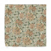 Elegant Pattern Peach Floral Pocket Handkerchief