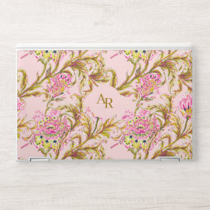 Elegant Pattern Pink Monogram HP Laptop Skin
