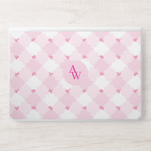 Elegant Pattern Pink Monogram HP Laptop Skin