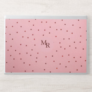 Elegant Pattern Pink Monogram HP Laptop Skin