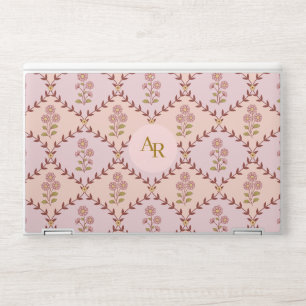 Elegant Pattern Pink Monogram HP Laptop Skin