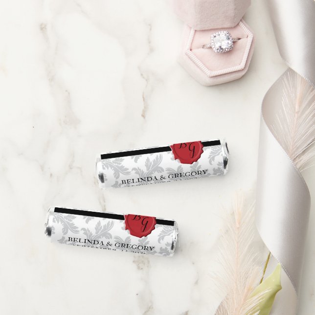 Elegant Pattern & Wax Seal Wedding  Breath Savers® Mints (Wedding)