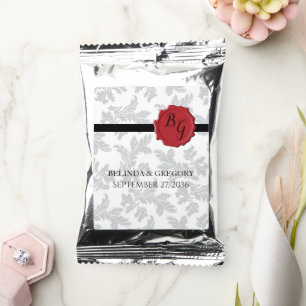 Elegant Pattern & Wax Seal Wedding Coffee Drink Mix