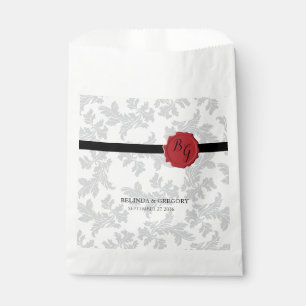 Elegant Pattern & Wax Seal Wedding Favor Bag