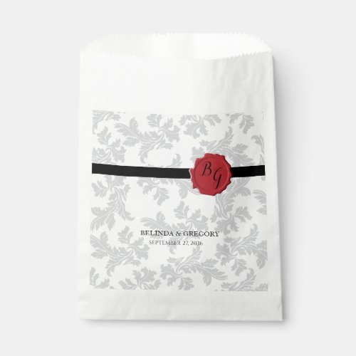 Elegant Pattern  Wax Seal Wedding Favor Bag