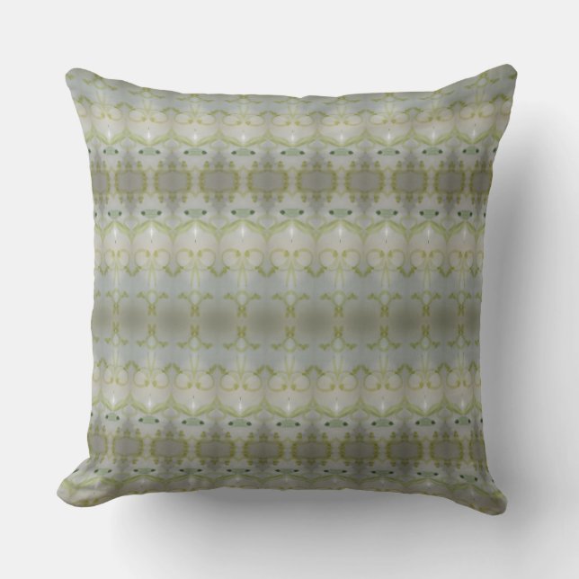 Elegant Pattern With Olive Green Throw Pillow (Front)