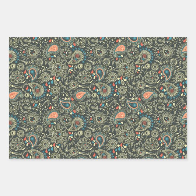 Elegant Pattern Wrapping Paper Sheets (Front)