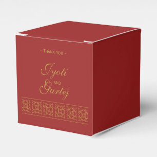 Elegant Patterned Indian Wedding Favor Boxes