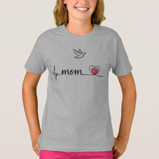 Elegant Peace Dove Mom Heartbeat - Custom Baby Bod T-Shirt