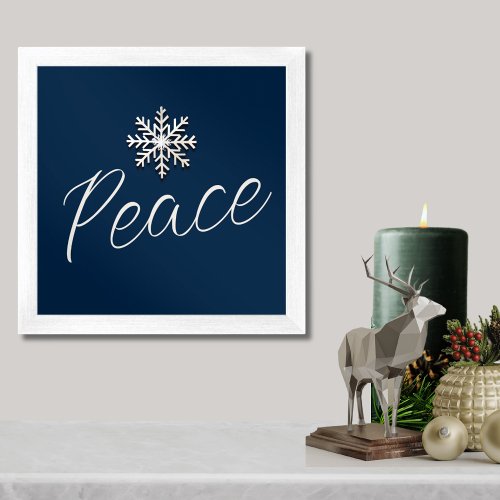 Elegant Peace Snowflake Art Print