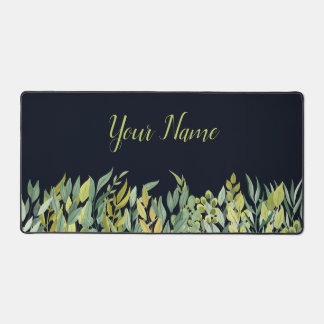 Elegant Peaceful Decorative Summer Leaves  Desk Mat