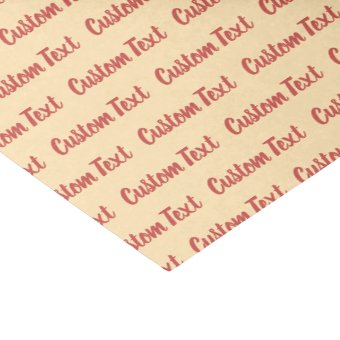 Elegant Peach and Red Script Text Template Tissue Paper | Zazzle