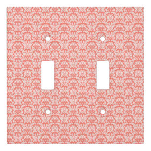 Elegant Peach. Damask Light Switch Cover