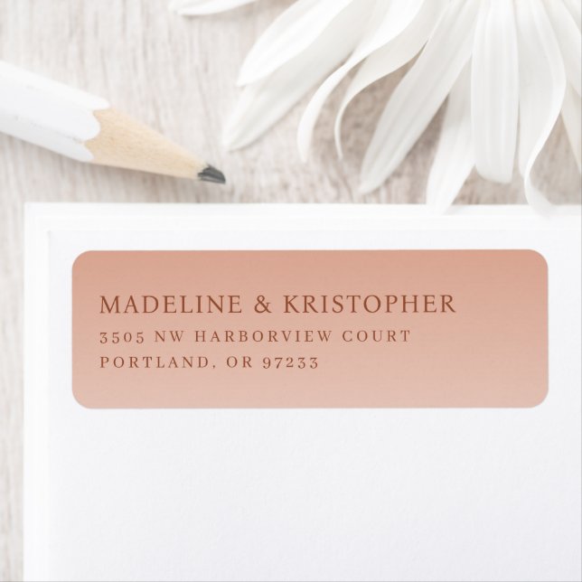 Elegant Peach Minimalist Typographic Label (Insitu)