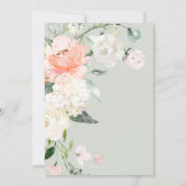 Elegant Peach Peonies Cream Roses Bridal Shower Invitation | Zazzle