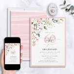 Elegant Peach Pink Floral Script 60th Birthday Invitation<br><div class="desc">Say hello to your 60th in style with this gorgeous Elegant Peach Pink Floral Script 60th Birthday Invitation! Featuring an exquisite bouquet of soft peach pink flowers and botanical greenery, this luxurious card sets the perfect tone for your special celebration. The elegant hand lettered calligraphy offers sophistication and modernity as...</div>