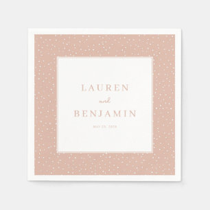 Elegant Peach Polka Dots Napkins