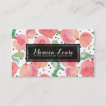Elegant Peach Preppy Personalized Business Card at Zazzle
