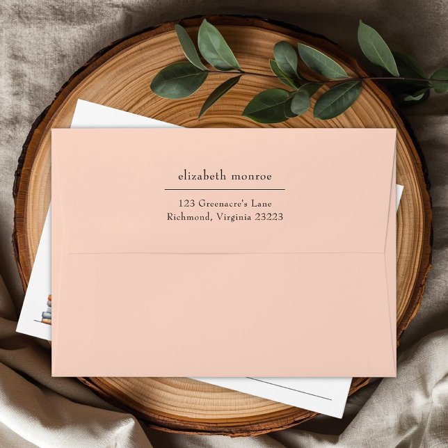 Elegant Peach Return Address Envelope (Creator Uploaded)