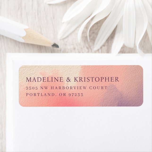 Elegant Peach Watercolor Label (Insitu)