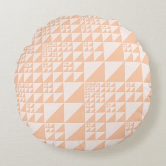 Elegant Peachy Orange Geometric Triangles Art