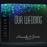 Elegant peacock color light bokeh wedding planner binder<br><div class="desc">Elegant blue and green peacock color shining lights on romantic bokeh background wedding planner ring binder. This beautiful bokeh lights design is available in many different colors and you can request any color of this design by email. Or contact me for any support in design customization. Matching products available.</div>