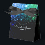 Elegant peacock color lights bokeh wedding favor boxes<br><div class="desc">Elegant blue and green peacock color shining lights on romantic bokeh background wedding favor box. This beautiful bokeh lights design is available in many different colors and you can request any color of this design by email. Or contact me for any support in design customization. Matching products available.</div>