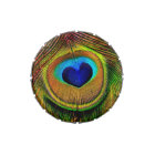 Elegant Peacock Feather With Heart Shaped Eye