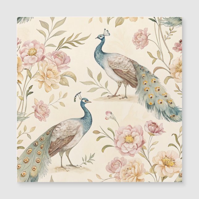 Elegant Peacock Floral Vintage (10) (Front)