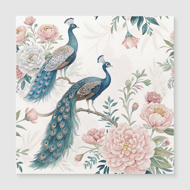 Elegant Peacock Floral Vintage (6) (Front)