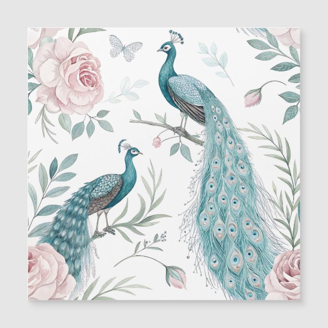 Elegant Peacock Floral Vintage (8) (Front)