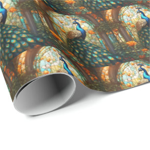 Elegant Peacock Gift Wrap Wrapping Paper