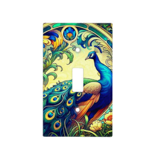 Elegant Peacock Light Switch Cover