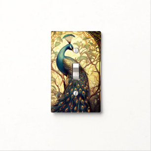 Elegant Peacock Light Switch Cover