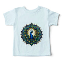 Elegant Peacock Mandala Toddler T-Shirt | Colorful