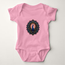 Elegant Peacock Mandala Toddler T-Shirt | Colorful