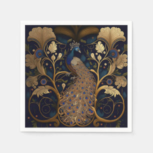 Elegant Peacock Paper Napkins
